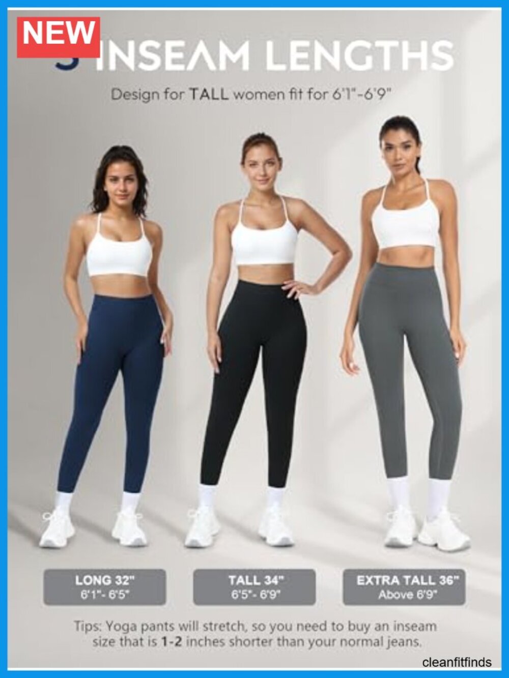 Seamless High Waist Scrunch Yoga Leggings 32/34/36 Inseam - Picture 5 of 6